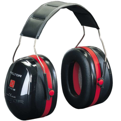 NAUSZNIKI PRZECIWHAŁASOWE 3M PELTOR OPTIME III H540A-411-SV, SNR 35DB CZARNO-CZERWONE