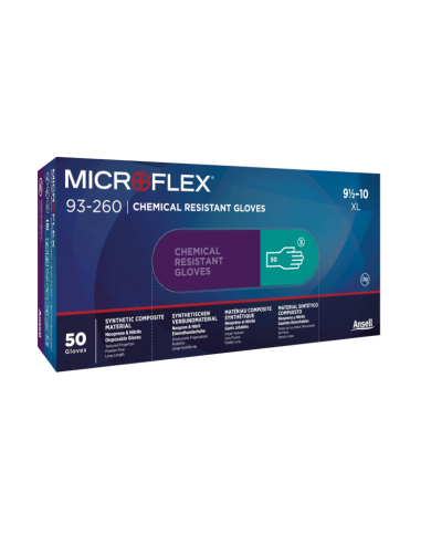 RĘKAWICE JEDNORAZOWE ANSELL MICROFLEX 93-260 CHEMOODPORNE NEOPREN/NITRYL OP. 50 SZT.