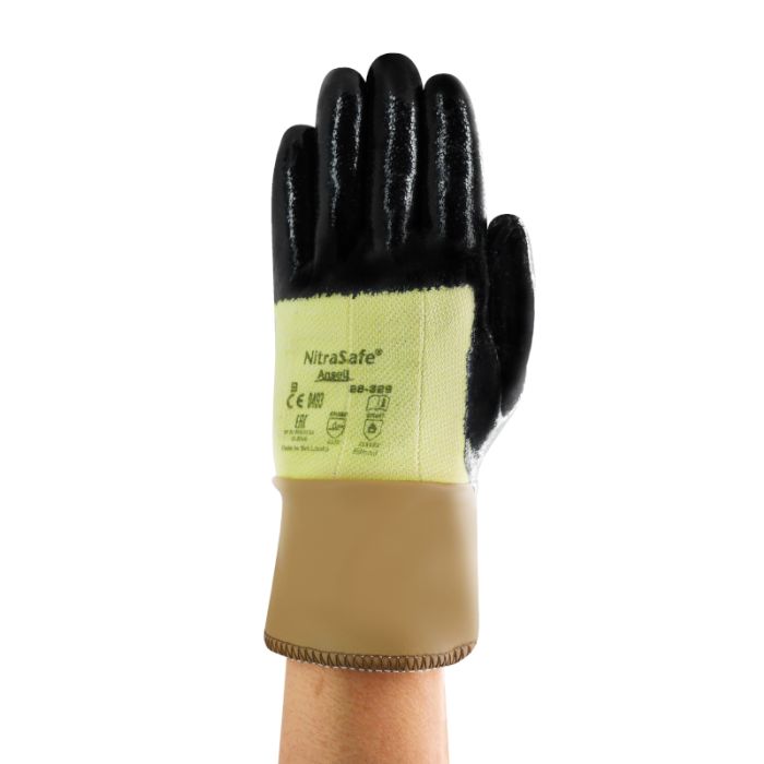 RĘKAWICE ROBOCZE ANSELL NITRASAFE 28-329 POWLEKANE NITRYLEM Z KEVLAREM BEZPIECZNA PRACA