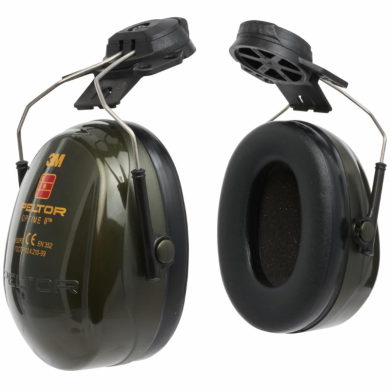 NAUSZNIKI PRZECIWHAŁASOWE NAHEŁMOWE 3M PELTOR OPTIME II H520P3E-410-GQ, 30DB, ZIELONE