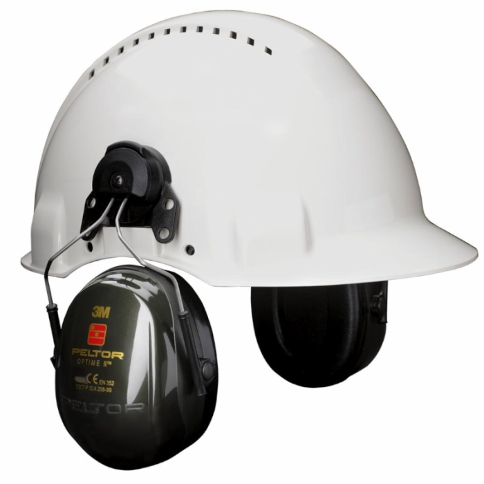 NAUSZNIKI PRZECIWHAŁASOWE NAHEŁMOWE 3M PELTOR OPTIME II 30DB, ZIELONE