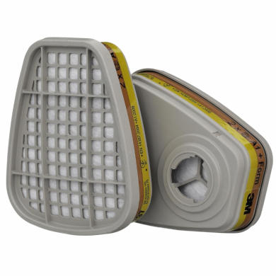 FILTRY OCHRONNE 3M 6075 DO MASEK PRZEMYSŁOWYCH 3M, NISKOPROFILOWE, KOMPLET