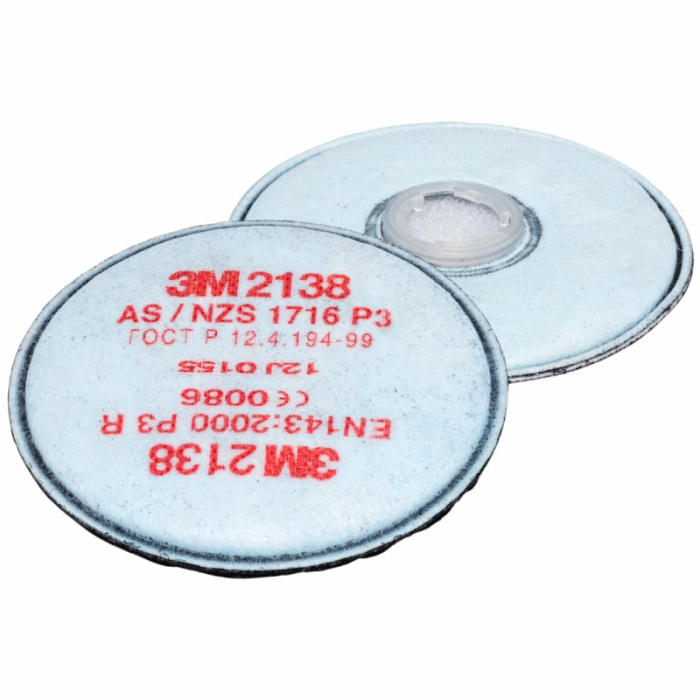 FILTR PRZECIWPYŁOWY 3M 2138 P3R Z DODATKOWĄ OCHRONĄ GAZOWĄ, DO MASEK 3M 6000 7000, KOMPLET