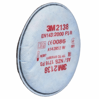 FILTR PRZECIWPYŁOWY 3M 2138 P3R Z DODATKOWĄ OCHRONĄ GAZOWĄ, DO MASEK 3M 6000 7000, KOMPLET