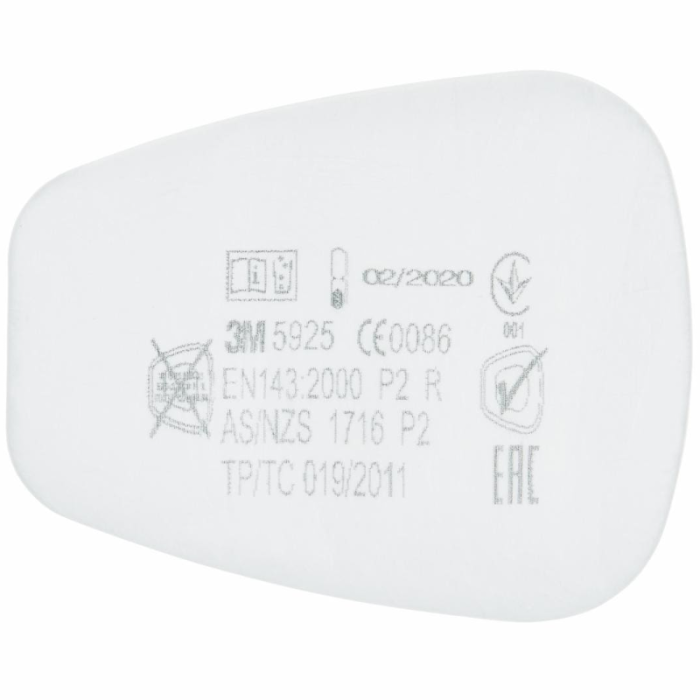 FILTR PRZECIWPYŁOWY 3M 5925 P2R DO MASEK 3M 6000 7000 7500, OCHRONA PRZED PYŁAMI I AEROZOLAMI, KOMPLET