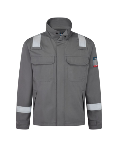 BLUZA ROBOCZA PORTWEST FR741 TRUDNOPALNA CHEMOODPORNA EN 13034 SPAWALNICZA SZARA