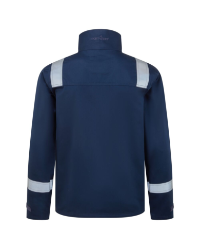 BLUZA ROBOCZA PORTWEST FR741 CHEMOODPORNA EN 13034 TRUDNOPALNA SPAWALNICZA GRANATOWA
