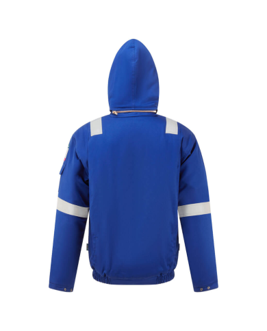 KURTKA ROBOCZA PORTWEST FR731 BIZFLAME OCIEPLANA TRUDNOPALNA CHEMOODPORNA NIEBIESKA