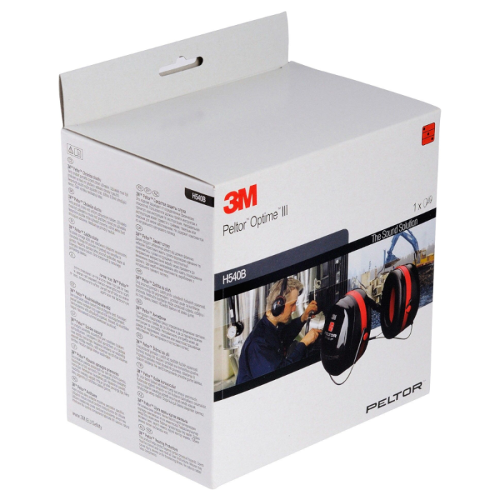 NAUSZNIKI PRZECIWHAŁASOWE NAKARKOWE 3M PELTOR OPTIME III, H540B, WYSOKIE TŁUMIENIE, PRZEMYSŁOWE