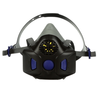 PÓŁMASKA WIELOKROTNEGO UŻYTKU 3M SECURE CLICK HF-802SD SILIKONOWA, MEMBRANA GŁOSOWA, DO GAZÓW PAR I PYŁÓW, ROZMIAR M