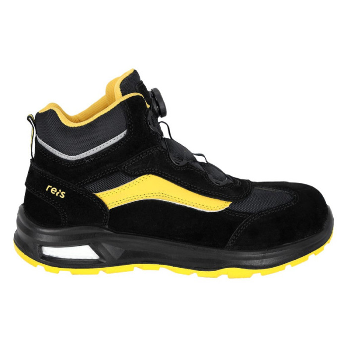TRZEWIKI ROBOCZE REIS BCSIENA S1PL FO SR BEZ METALU Z ODBLASKIEM CZARNO-ŻÓŁTE
