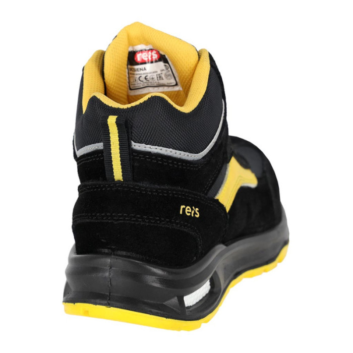 TRZEWIKI ROBOCZE REIS BCSIENA S1PL FO SR BEZ METALU Z ODBLASKIEM CZARNO-ŻÓŁTE