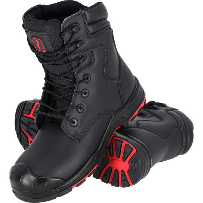 BUTY ROBOCZE REIS BCTHORN S1PS FO SR KOZAKI BEZ METALU CZARNO-CZERWONE