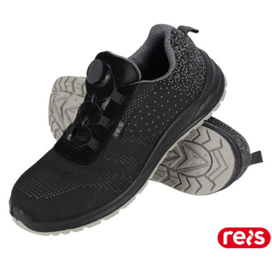 PÓŁBUTY ROBOCZE REIS BRDROP-ROL TEKSTYLNE ODDYCHAJĄCE CZARNO-SZARE