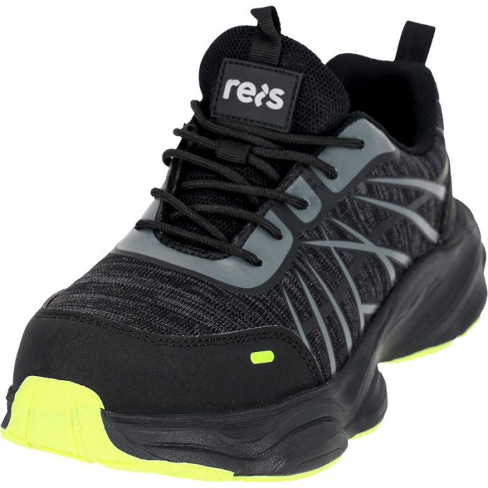PÓŁBUTY ROBOCZE REIS BRHOOF-S1P STALOWY PODNOSEK CZARNO-SELEDYNOWE