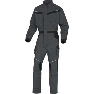 KOMBINEZON ROBOCZY DELTA PLUS MACH2 CORPORATE MCCO2 SZARO-CZARNY 11 KIESZENI ODBLASKOWE LAMÓWKI NAKOLANNIKI S-3XL