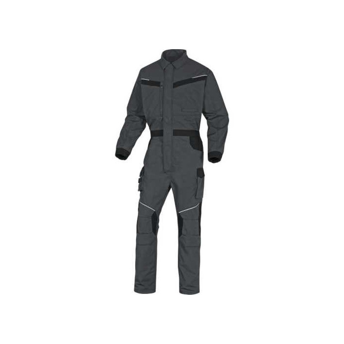 KOMBINEZON ROBOCZY DELTA PLUS MACH2 CORPORATE MCCO2 SZARO-CZARNY 11 KIESZENI ODBLASKOWE LAMÓWKI NAKOLANNIKI S-3XL
