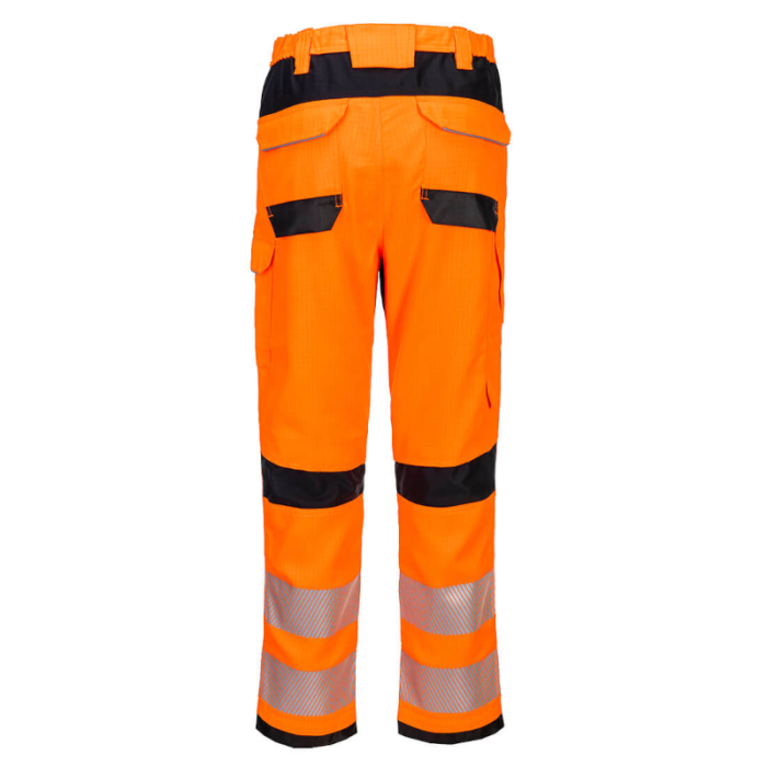 SPODNIE ROBOCZE PORTWEST FR414 TRUDNOPALNE HI-VIS POMARAŃCZOWO-CZARNE