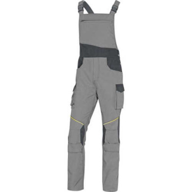 SPODNIE DELTA PLUS MACH2 CORPORATE MCSA2 OGRODNICZKI JASNOSZARO-CIEMNOSZARE 9 KIESZENI ODBLASKOWE LAMÓWKI NAKOLANNIKI S-3XL