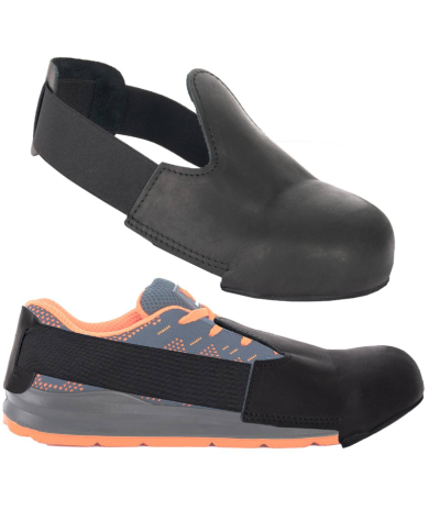 NAKŁADKI OCHRONNE PROCERA NA OBUWIE STALOWY PODNOSEK NATURALNA SKÓRA CZARNE OCHRONA PRACY BEZPIECZEŃSTWO