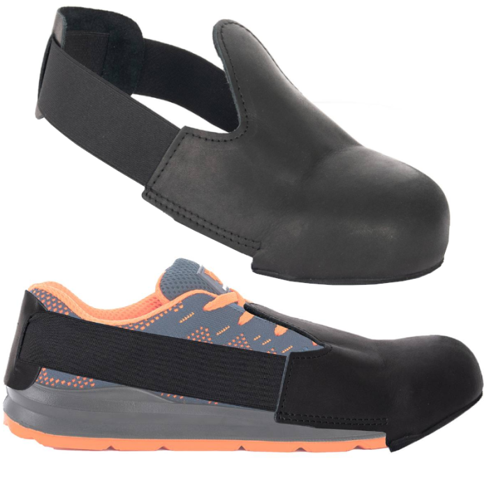 NAKŁADKI OCHRONNE PROCERA NA OBUWIE STALOWY PODNOSEK NATURALNA SKÓRA CZARNE OCHRONA PRACY BEZPIECZEŃSTWO