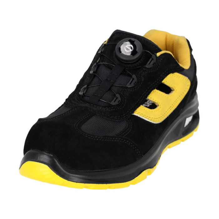 SANDAŁY ROBOCZE REIS VERONA S1PL FO SR  KEVLAR I KOMPOZYT ZAMSZOWE CZARNO-ŻÓŁTE