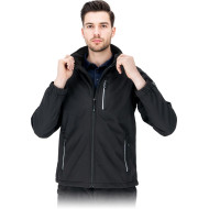 KURTKA ROBOCZA REIS LIGO SOFTSHELL Z ODBLASKOWYMI ELEMENTAMI CZARNA