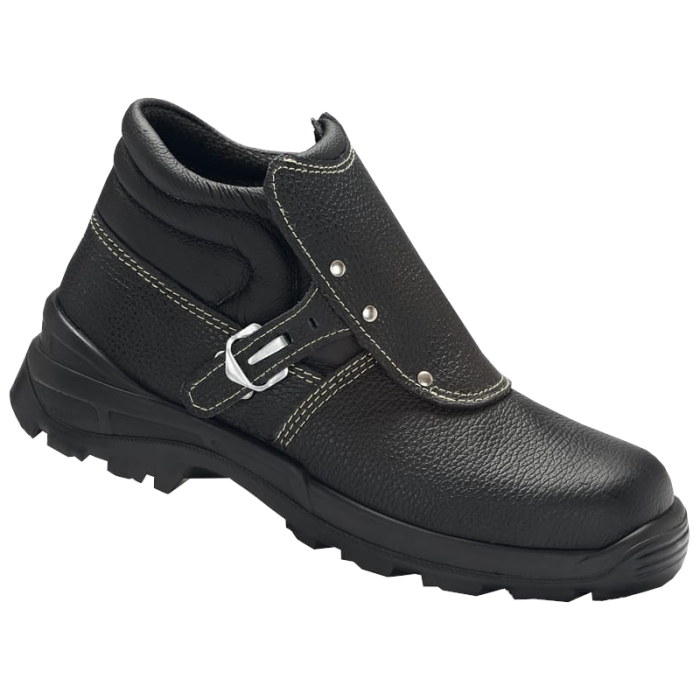 TRZEWIKI ROBOCZE PPO PU/GUMA 443 S3 HRO WG SRC SPAWALNICZE ZE SKÓRY TŁOCZONEJ CZARNE