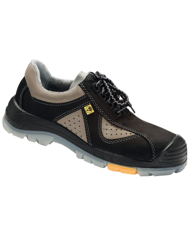 PÓŁBUTY ROBOCZE PPO ESD 703 S1 SRC ESD Z NUBUKU CZARNO-SZARE