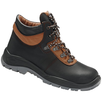 TRZEWIKI ROBOCZE PPO PARABOILC 333 O2 FO SRC BEZ PODNOSKA ZE SKÓRY LICOWEJ BYDLĘCEJ CZARNO-BRĄZOWE