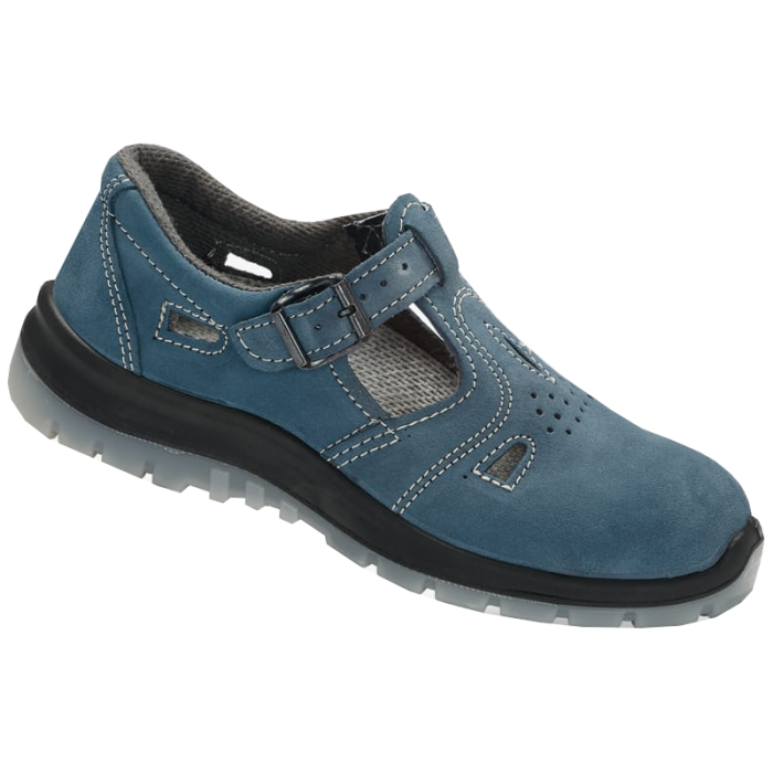 SANDAŁY ROBOCZE PPO WOMEN 250W O1 FO SRC DAMSKIE BEZ PODNOSKA Z WELURU NIEBIESKIE