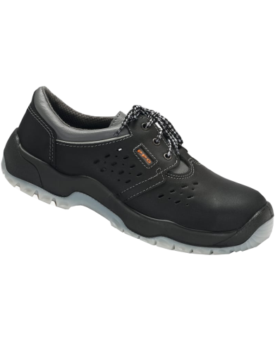 PÓŁBUTY ROBOCZE PPO PU/TPU SERIES 0381 O1 FO SRC BEZ PODNOSKA ZE SKÓRY LICOWEJ BYDLĘCEJ CZARNE