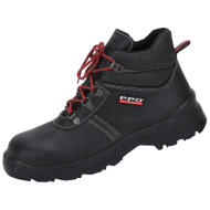 TRZEWIKI ROBOCZE PPO PU/GUMA 037 S1 HRO SRC ZE SKÓRY LICOWEJ TŁOCZONEJ CZARNE