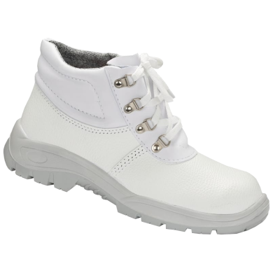 TRZEWIKI ROBOCZE PPO WHITE 03 O1 FO SRC BEZ PODNOSKA ZE SKÓRY LICOWEJ BYDLĘCEJ BIAŁE