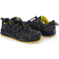 SANDAŁY ROBOCZE PROCERA FARO S1 CZARNO-ŻÓŁTE WELUR OCHRONNE KOMFORTOWE BEZPIECZNE
