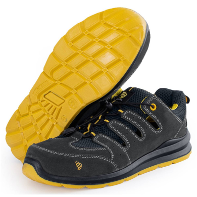 SANDAŁY ROBOCZE PROCERA FARO S1 CZARNO-ŻÓŁTE WELUR OCHRONNE KOMFORTOWE BEZPIECZNE