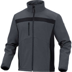 BLUZA ROBOCZA DELTA PLUS LULEA2 SOFTSHELLOWA SZARO-CZARNA ELASTYCZNA KOMFORTOWA