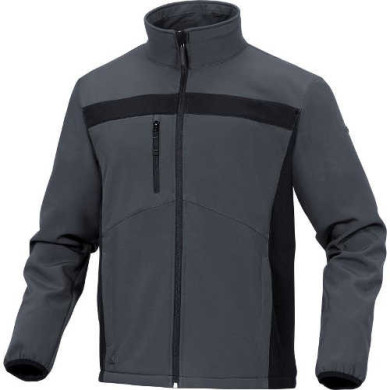 BLUZA ROBOCZA DELTA PLUS LULEA2 SOFTSHELLOWA SZARO-CZARNA ELASTYCZNA KOMFORTOWA