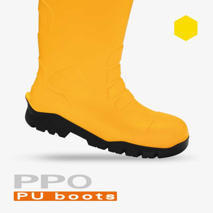 KALOSZE ROBOCZE PPO PU BOOTS 2051 S5 CI SRC Z POLIURETANU ŻÓŁTE