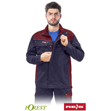 BLUZA ROBOCZA REIS FOREST GRANATOWO-CIEMNOCZERWONA