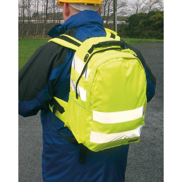 PLECAK OSTRZEGAWCZY PORTWEST PRW-B905 25 L Z POLIESTRU ŻÓŁTY