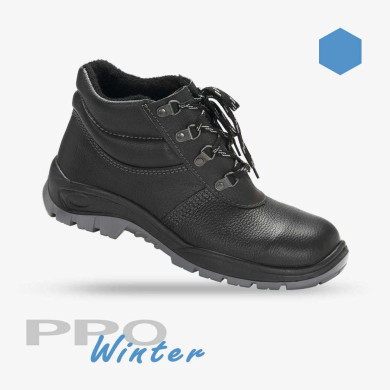 TRZEWIKI ROBOCZE PPO WINTER 031 O1 C1 FO SRC BEZ PODNOSKA ZE SKÓRY NATURALNEJ CZARNE