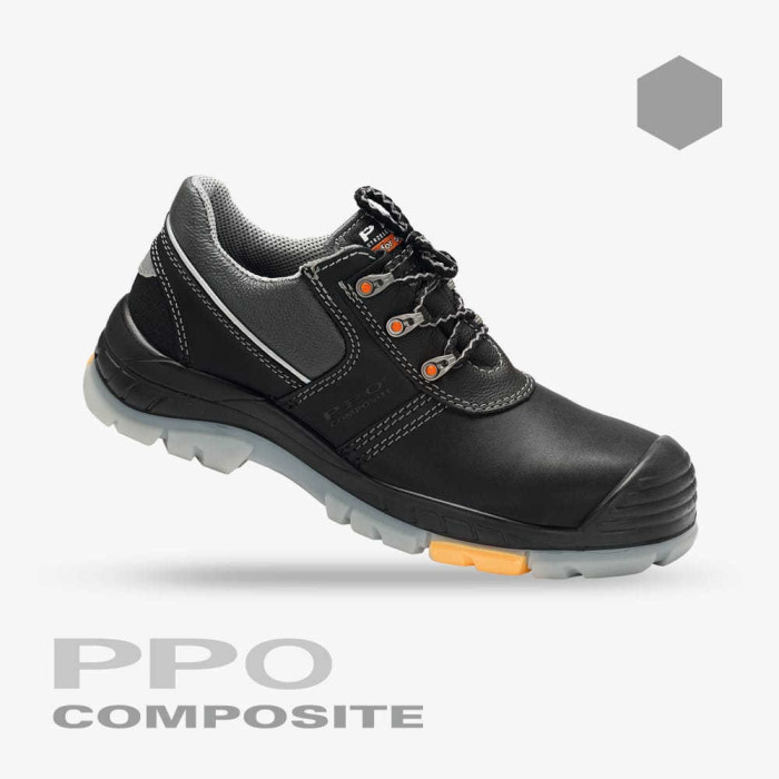 PÓŁBUTY ROBOCZE PPO COMPOSITE 706 S3 SRC ZE SKÓRY LICOWEJ CZARNE