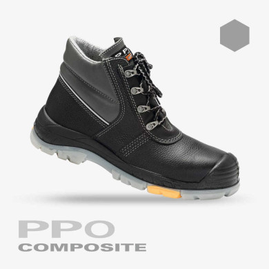 TRZEWIKI ROBOCZE PPO COMPOSITE 707 S3 HI CI SRC ZE SKÓRY LICOWEJ TŁOCZONEJ CZARNE TRZEWIKI ROBOCZE PPO COMPOSITE 707 S3 HI CI SRC ZE SKÓRY LICOWEJ TŁOCZONEJ CZARNE