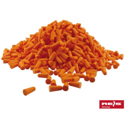 WKŁADKI PRZECIWHAŁASOWE REIS OSZ-500 JEDNORAZOWE SNR 37dB OP. 500 PAR POMARAŃCZOWE