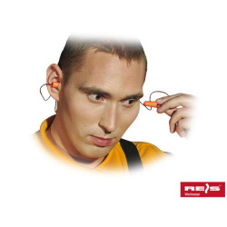 WKŁADKI PRZECIWHAŁASOWE REIS OSZ-LINE NA SZNRKU JEDNORAZOWE SNR 37dB OP. 200 PAR POMARAŃCZOWE