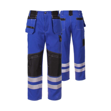 SPODNIE ROBOCZE PROCERA PROMONTER COTTON NIEBIESKIE – 100% BAWEŁNA, WIELOKIESZENIOWE, WYTRZYMAŁE