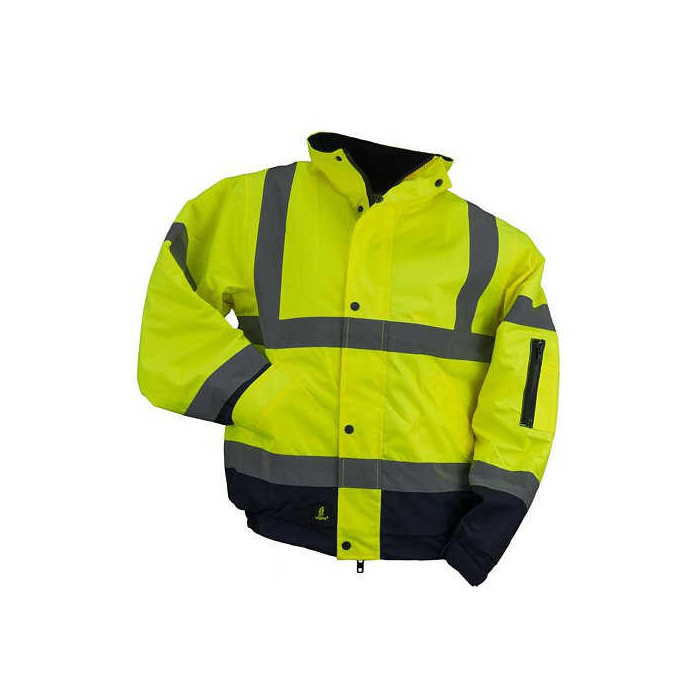 KURTKA ROBOCZA URGENT BOMBER OCIEPLANA OSTRZEGAWCZA KAT.I ŻÓŁTO-GRANATOWA