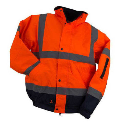 KURTKA ROBOCZA URGENT BOMBER OCIEPLANA OSTRZEGAWCZA KAT.I POMARAŃCZOWO-GRANATOWA