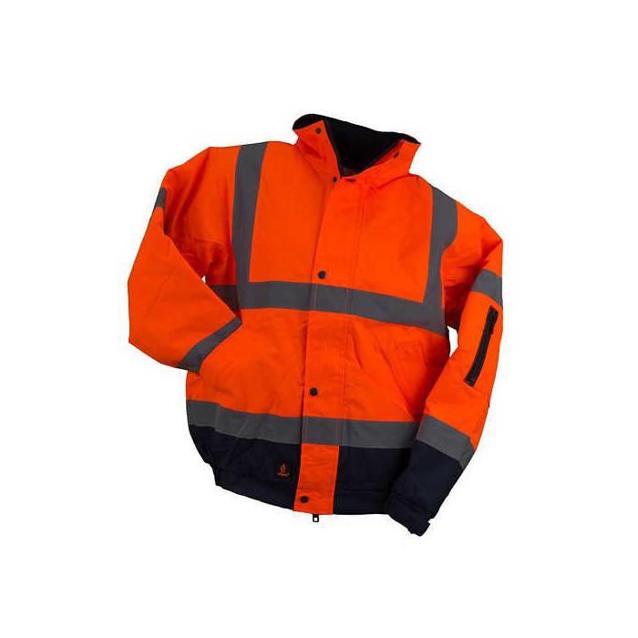 KURTKA ROBOCZA URGENT BOMBER OCIEPLANA OSTRZEGAWCZA KAT.I POMARAŃCZOWO-GRANATOWA